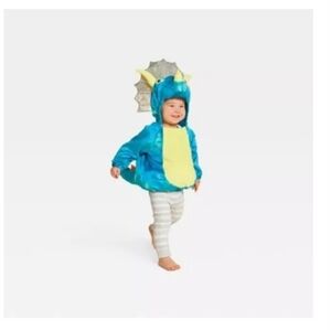 Hyde & Eek! Infant Triceratops Dinosaur Costume Blue 0-6 Months Halloween